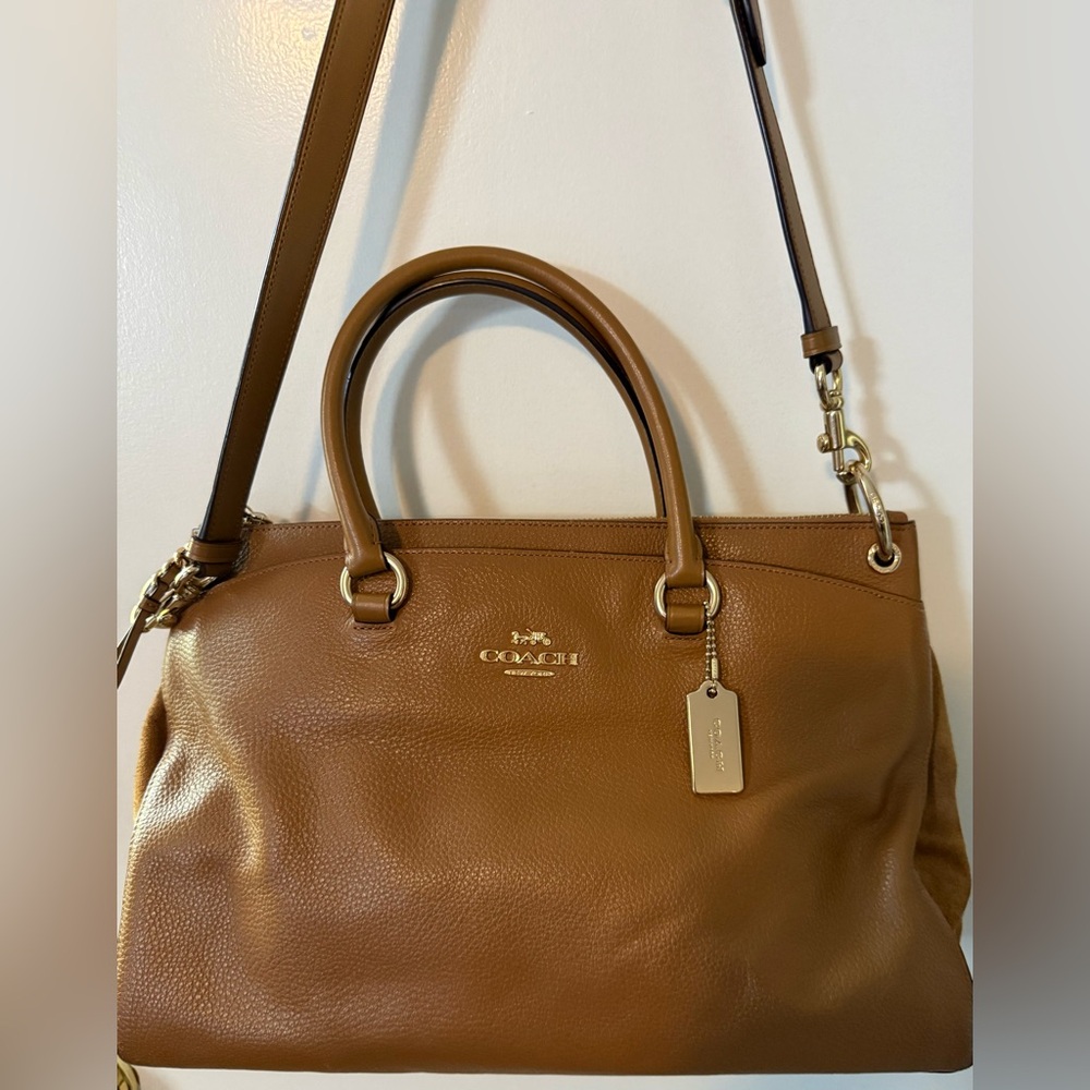 Coach Tan Leather Shoulder Bag